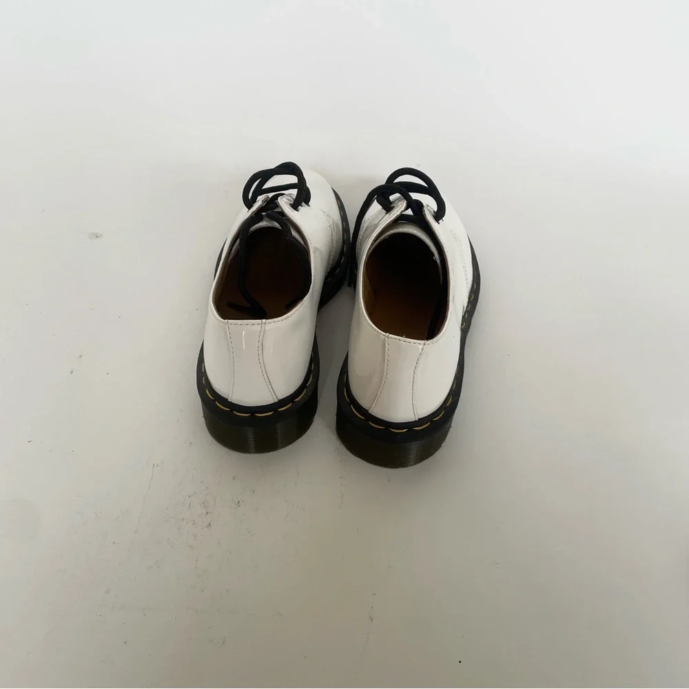 White Patent Leather Dr Martens Shoes - Picture 4 of 4